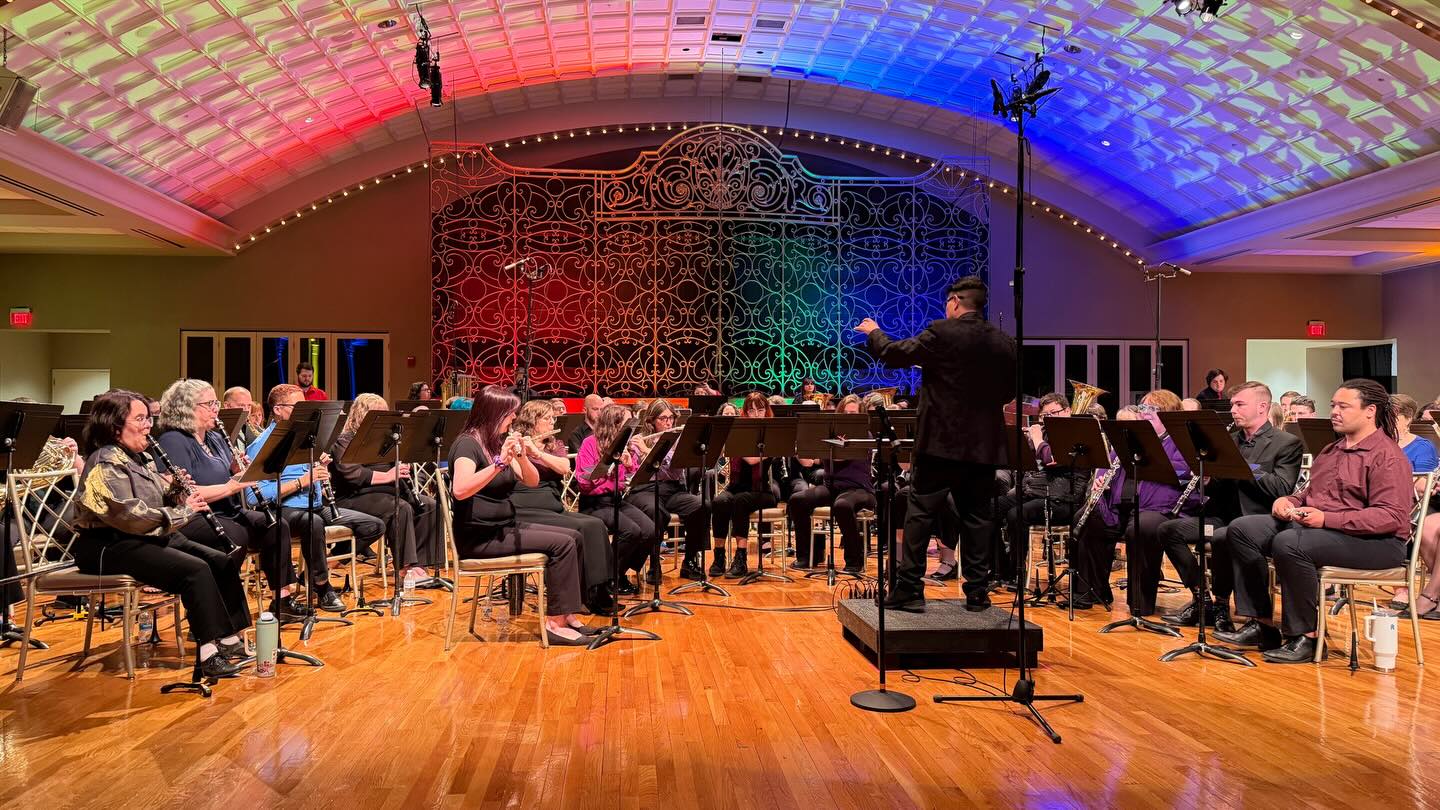 QCFB playing at our "Artists Rendering: Palette of Pride" concert in the Music Hall ballroom